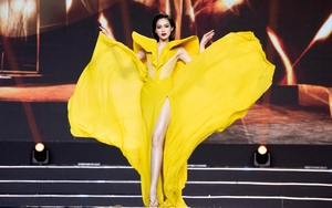 Hoa hậu Đỗ Hà khoe đôi chân dài gợi cảm trong thiết kế màu vàng nổi bật