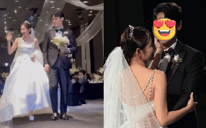 Mỹ nhân YG kết hôn sau 5 tháng bắt được hoa cưới của Lee Seung Gi: Cái vuốt má dành cho chú rể gây sốt
