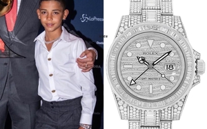 Cậu cả nhà Ronaldo nối gót cha, 10 tuổi đã đeo đồng hồ nạm đầy kim cương chục tỷ