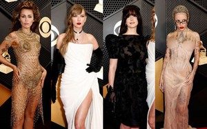 Siêu thảm đỏ Grammy 2024: Rắn chúa Taylor Swift chặt chém bắt cặp “sầu nữ” Lana Del Rey, Miley Cyrus chưa gây tranh cãi bằng Doja Cat hớ hênh