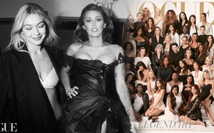 Chấn động bìa Vogue quy tụ 40 sao nữ huyền thoại thế giới: Miley Cyrus &quot;chặt chém&quot; siêu mẫu 3 thế hệ, Victoria Beckham bất ngờ ra rìa