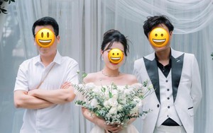 Vụ đi đám cưới mặc váy trắng, cầm hoa chụp với chú rể như cô dâu bị "ném đá": Người trong cuộc nói lý do!