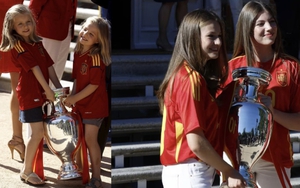 Hai thiên thần nhỏ mê mẩn cup Euro 2012 hoá nàng "công chúa đẹp nhất châu Âu" sau 12 năm