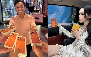 iPhone 17 Pro Max Cam đổ bộ showbiz Việt: Hương Giang khéo khoe, Cường đô la tặng nhân viên cả chục chiếc cùng lúc