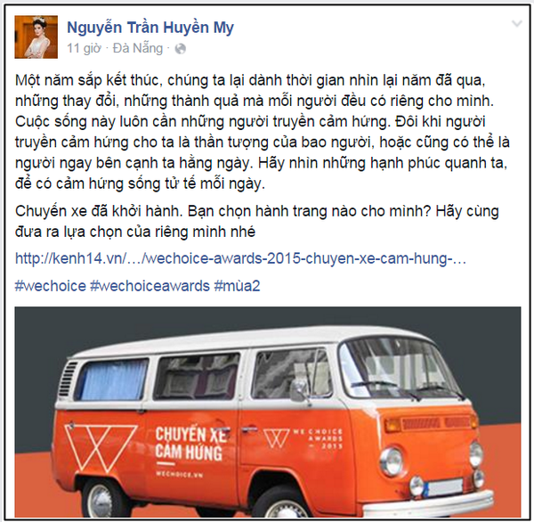 Sao Việt, hot teen h&agrave;o hứng khi Chuyến xe cảm hứng WeChoice Awards 2015 khởi h&agrave;nh! - Ảnh 1.