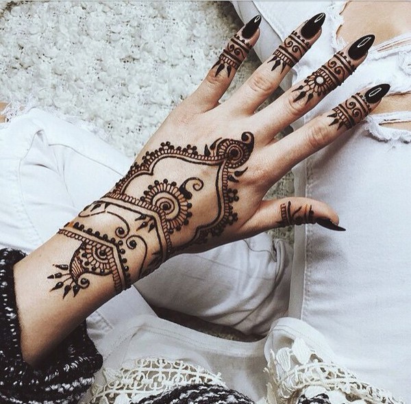 Hình xăm nhũ ánh kim xăm dán nghệ thuật henna tatoo quạt ai cập thời trang