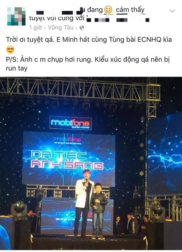 Fan x&uacute;c động với h&igrave;nh ảnh Sơn T&ugrave;ng M-TP h&aacute;t c&ugrave;ng fan nh&iacute; 10 tuổi mắc bệnh ung thư  - Ảnh 2.