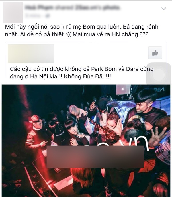Park Bom xuất hiện c&ugrave;ng Seung Ri tại qu&aacute;n bar ở H&agrave; Nội chỉ l&agrave; tin vịt - Ảnh 2.