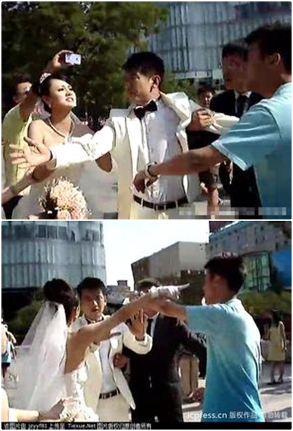 Video: Đang làm đám cưới, bạn trai cũ của chú rể bỗng xuất hiện cướp... chồng - Ảnh 2.