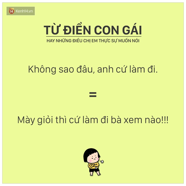 Từ điển con gái: Những điều bạn nghĩ vỡ đầu cũng không thể hiểu nổi! - Ảnh 2.