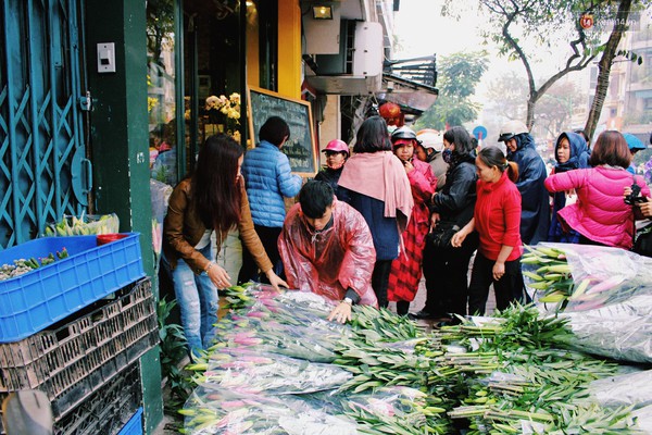 Người H&agrave; Nội đội mưa đi mua hoa ly ủng hộ n&ocirc;ng d&acirc;n T&acirc;y Tựu - Ảnh 9.