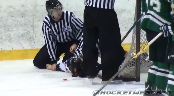 Cầu thủ hockey bị đấm gục vì nhổ nước bọt vào mặt trọng tài - Ảnh 5.