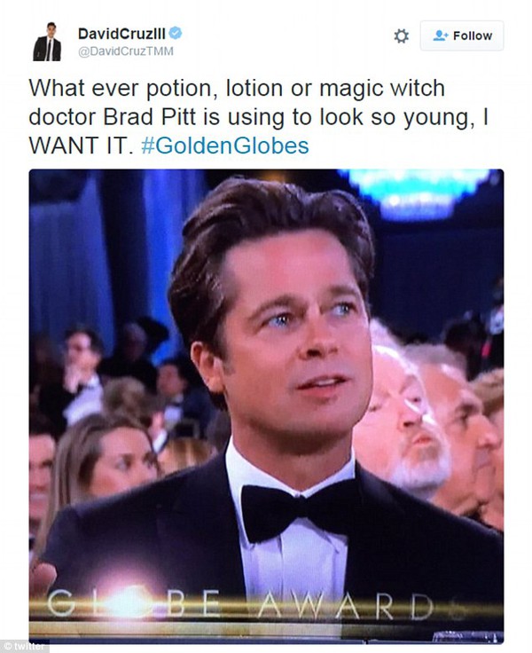 Fan sửng sốt vì vẻ đẹp không tuổi của Brad Pitt tại Quả Cầu Vàng 2016 - Ảnh 6.