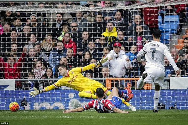 Ronaldo nổi điên, tung chân đá cầu thủ Sporting Gijon - Ảnh 7.