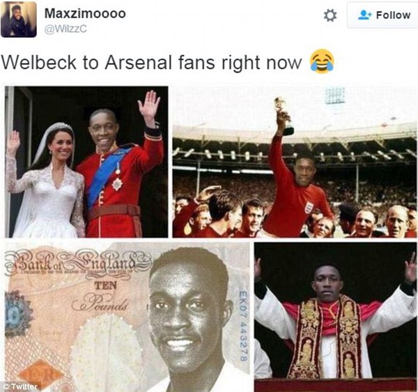 H&agrave;i hước: Welbeck th&agrave;nh vua, gi&aacute;o ho&agrave;ng... sau b&agrave;n thắng v&agrave;ng v&agrave;o lưới Leicester - Ảnh 6.