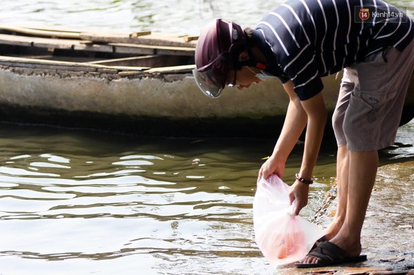 Sợ đội quân chích điện, người Sài Gòn thuê thuyền máy ra sông thả cá chép tiễn Táo quân - Ảnh 5.