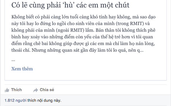 Cô giáo RMIT viết tâm thư: Bớt ảo tưởng hơn và đừng dựa dẫm vào người khác khi đã 18 tuổi rồi! - Ảnh 1.