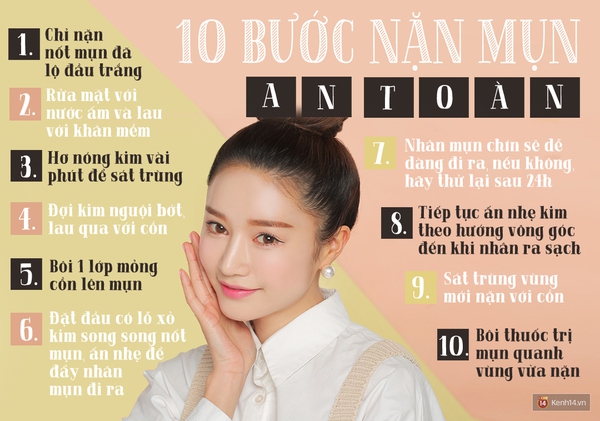 Quy trình 10 bước nặn mụn tại nhà hiệu quả an toàn - Ảnh 1.