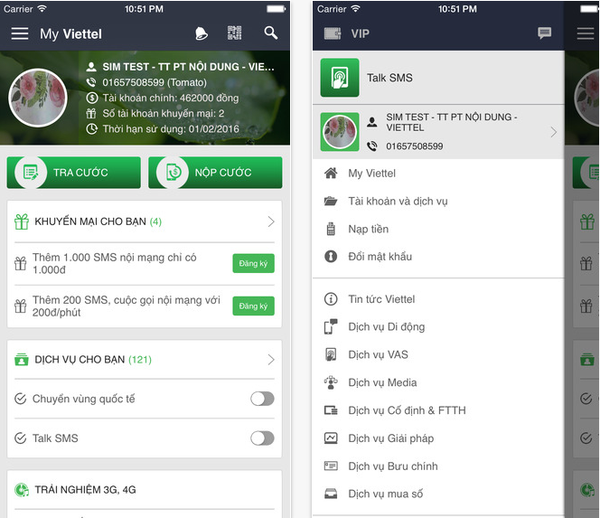 Kiểm tra tài khoản, xem khuyến mại nạp tiền với ứng dụng chính chủ từ nhà mạng - Ảnh 1.