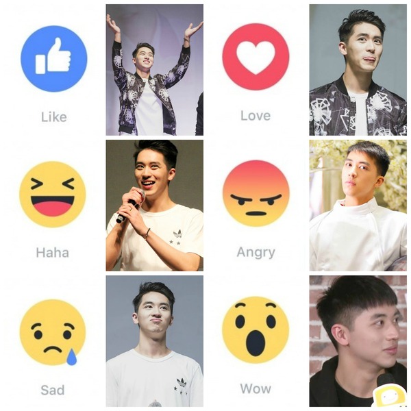 Những biểu cảm giống hệt biểu tượng cảm x&uacute;c facebook mới của loạt sao hot nhất Hoa - H&agrave;n - Ảnh 13.