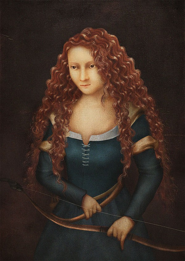 Sẽ ra sao nếu d&agrave;n c&ocirc;ng ch&uacute;a Disney trở về thời đại của Mona Lisa? - Ảnh 10.