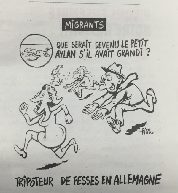 Charlie Hebdo lại gây sốc khi tiếp tục bôi nhọ hình ảnh cậu bé Syria bên bờ biển - Ảnh 2.
