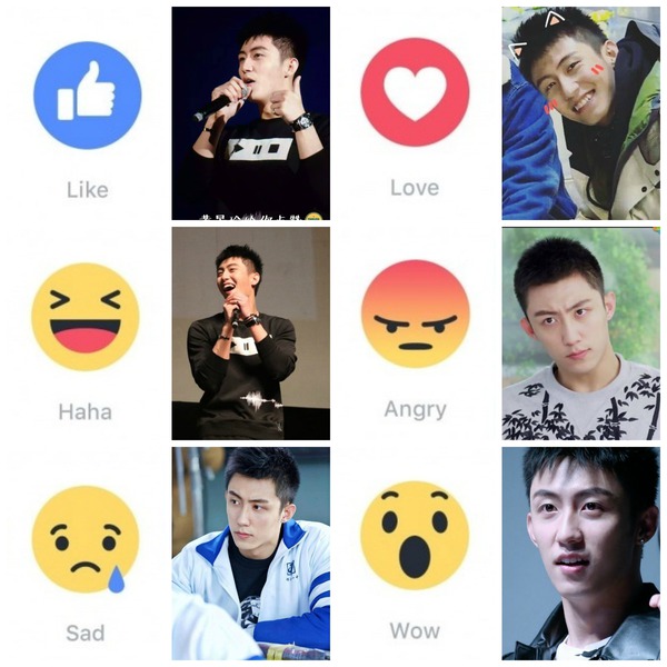 Những biểu cảm giống hệt biểu tượng cảm xúc facebook mới của loạt sao hot nhất Hoa - Hàn - Ảnh 14.