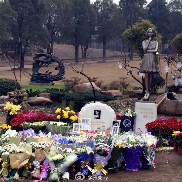 Fan trải đầy hoa trên mộ Diêu Bối Na một năm sau ngày cô mất vì ung thư - Ảnh 2.