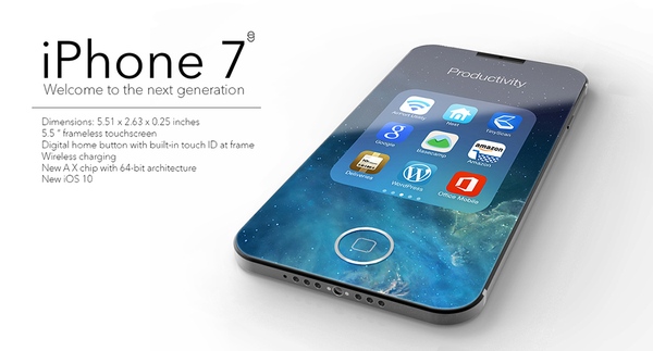 Chiêm ngưỡng iPhone 7 không viền, phím Home tích hợp ngay trong màn hình - Ảnh 2.