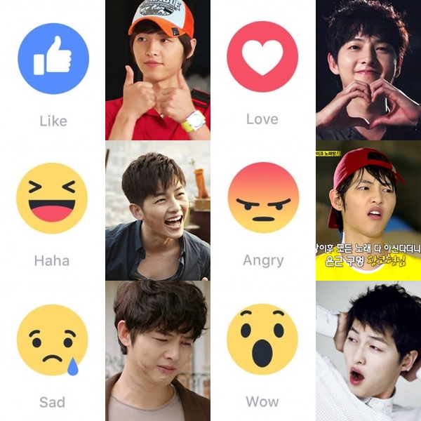 Những biểu cảm giống hệt biểu tượng cảm xúc facebook mới của loạt sao hot nhất Hoa - Hàn - Ảnh 2.