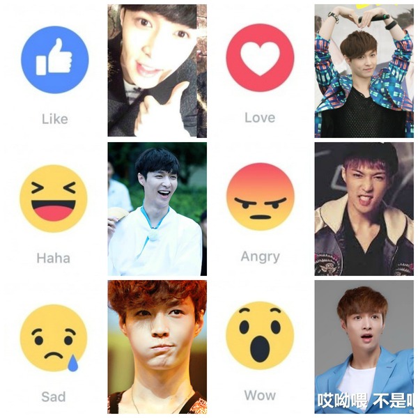 Những biểu cảm giống hệt biểu tượng cảm xúc facebook mới của loạt sao hot nhất Hoa - Hàn - Ảnh 11.