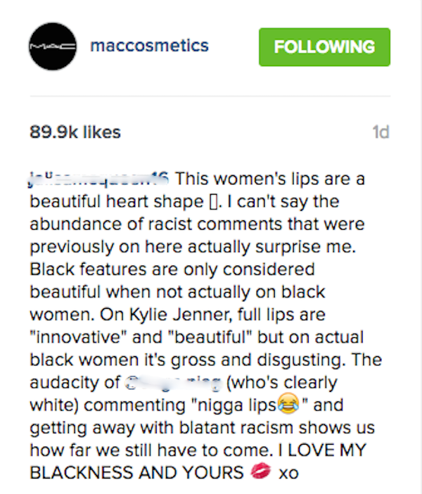 Bức ảnh đôi môi của người mẫu da màu quảng cáo son MAC nhận những bình luận đầy ác ý - Ảnh 4.