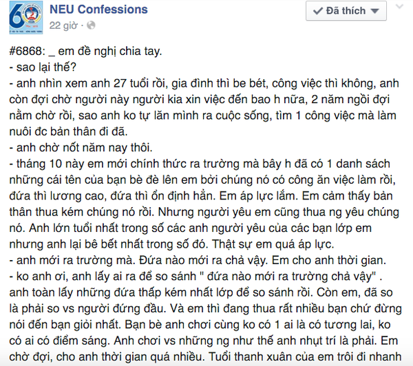 Yêu nhau 7 năm, cô gái vẫn nhất quyết chia tay vì bạn trai 27 tuổi gia đình be bét, công việc thì không - Ảnh 1.