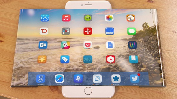Concept iPhone 7 k&eacute;o gi&atilde;n m&agrave;n h&igrave;nh y chang ghế xếp Việt Nam năm 90 - Ảnh 1.