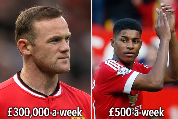 Tiết lộ: Thần đồng Rashford nhận lương k&eacute;m Rooney tới... 600 lần - Ảnh 2.