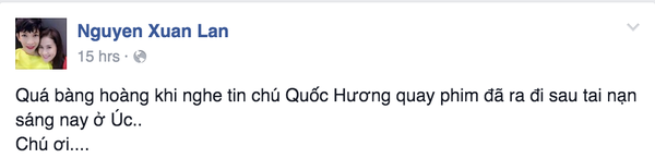 Loạt sao Việt tiếc thương nh&agrave; quay phim Quốc Hương ra đi v&igrave; tai nạn m&aacute;y bay - Ảnh 5.