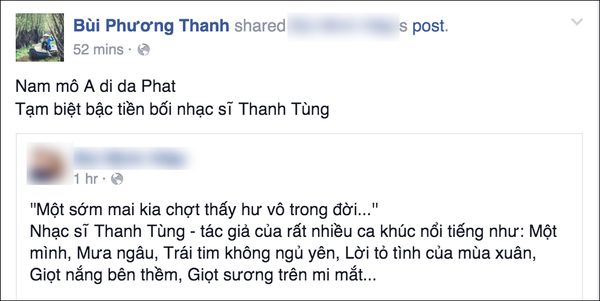 Sao Việt đau lòng, thương nhớ trước sự ra đi của nhạc sĩ Thanh Tùng - Ảnh 6.