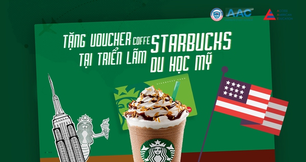 Tặng voucher c&agrave; ph&ecirc; Starbucks tại Triển l&atilde;m Du học Mỹ - Ảnh 1.