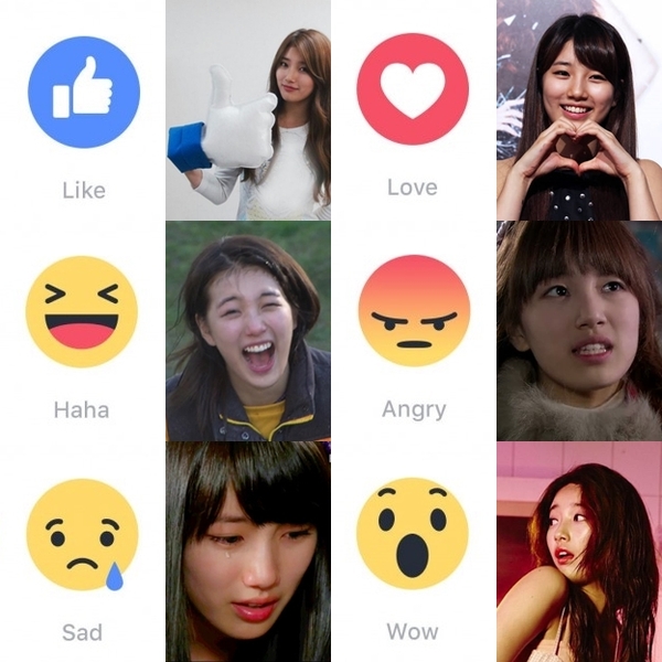 Những biểu cảm giống hệt biểu tượng cảm xúc facebook mới của loạt sao hot nhất Hoa - Hàn - Ảnh 6.