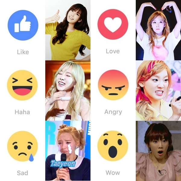 Những biểu cảm giống hệt biểu tượng cảm x&uacute;c facebook mới của loạt sao hot nhất Hoa - H&agrave;n - Ảnh 1.