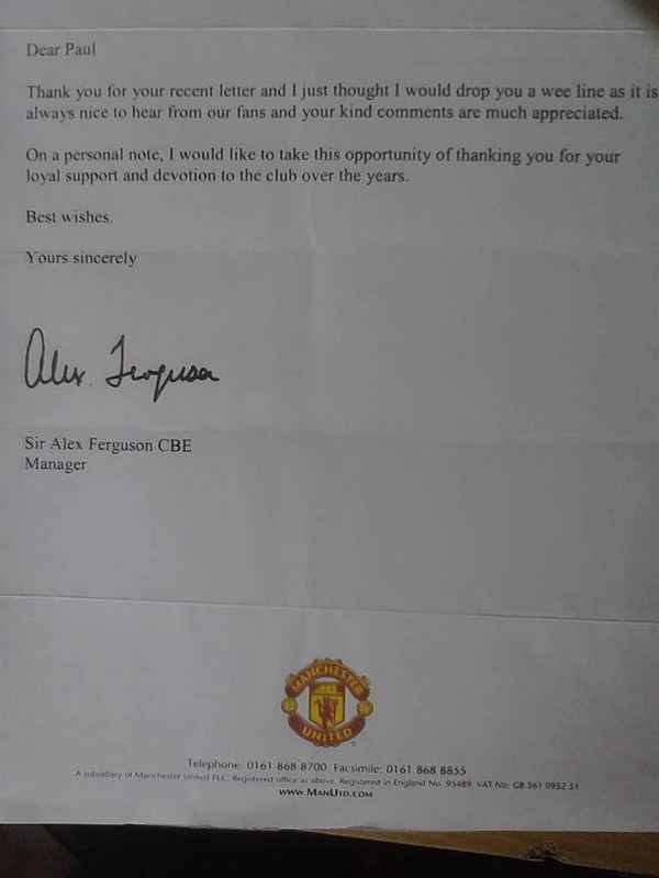 Fan nh&iacute; 11 tuổi viết thư chỉ tr&iacute;ch Sir Alex v&agrave; c&aacute;i kết bất ngờ - Ảnh 3.