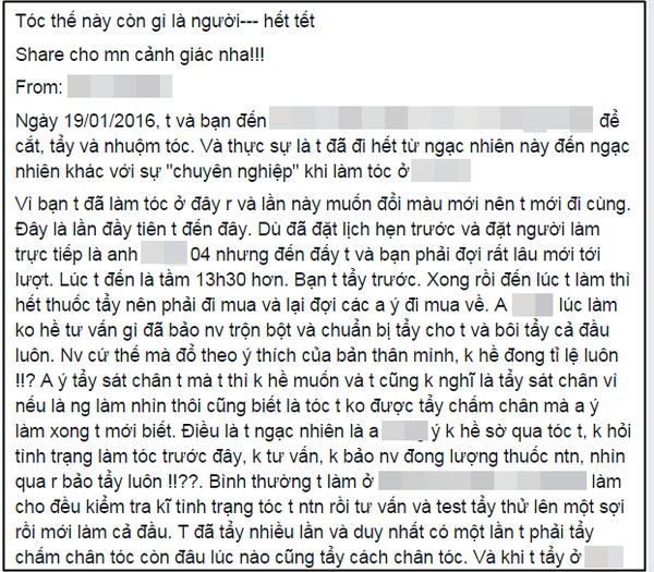 Cô gái nhuộm tóc đến nổ cả da đầu và tóc rụng từng mảng khiến dân mạng hoang mang - Ảnh 1.