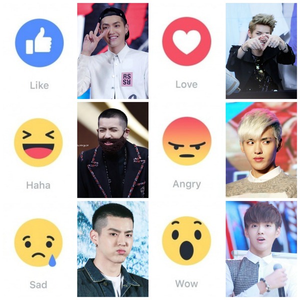 Những biểu cảm giống hệt biểu tượng cảm x&uacute;c facebook mới của loạt sao hot nhất Hoa - H&agrave;n - Ảnh 9.
