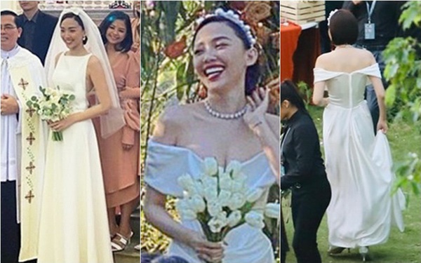 2 mẫu váy cưới của Tóc Tiên Chiếc nào cũng đơn giản tinh khôi khiến dân  tình nhìn mà ngưỡng mộ