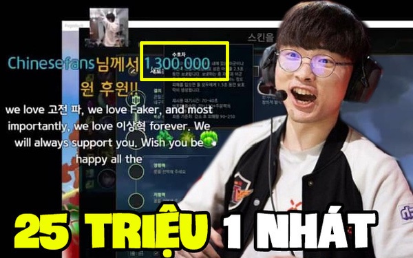 18 điểm nhấn cực gắt trong livestream mừng sinh nhật của Faker: Tẩy trang  bằng dầu gội đầu, fan Việt donate nhiều nhất