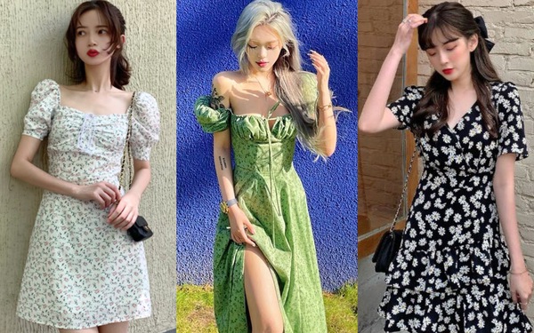 Váy Hoa Nhí Dáng Xoè Chữ A Đũi Xước Tay Cánh Tiên 2 tầng Đầm Hoa Nhí  Vintage Đẹp - Váy Fashion