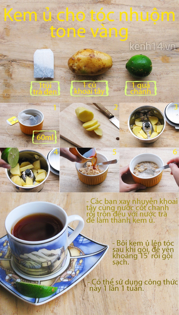 Kem ủ giữ m&agrave;u cho t&oacute;c nhuộm tone v&agrave;ng 1