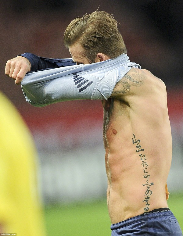 Giải mã 40 hình xăm ấn tượng trên cơ thể David Beckham