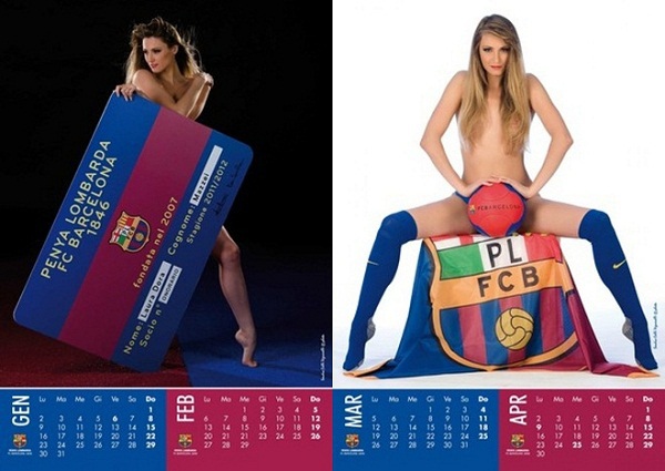 Bộ lịch sexy dành riêng cho fan Barcelona 1