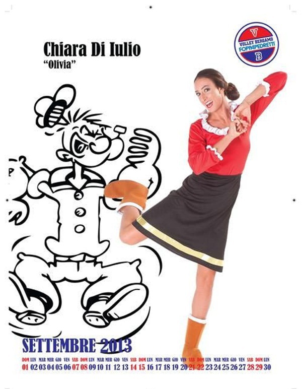 Bộ lịch 2014 vui nhộn của CLB bóng chuyền nữ Bergamo 3